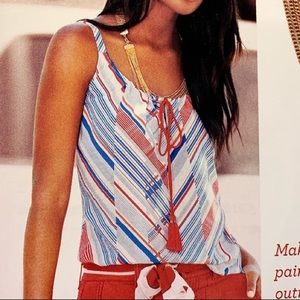 Cabi Red Tassel Tank